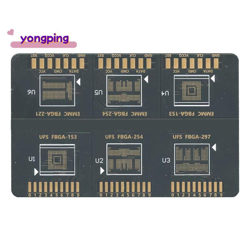 แฟลช 64 BGA ISP Board แฟลช 64 FBGA EMC UFS ISP สําหรับ F64 Lite Ultra กล่อง 153 254 221 153 254 297 