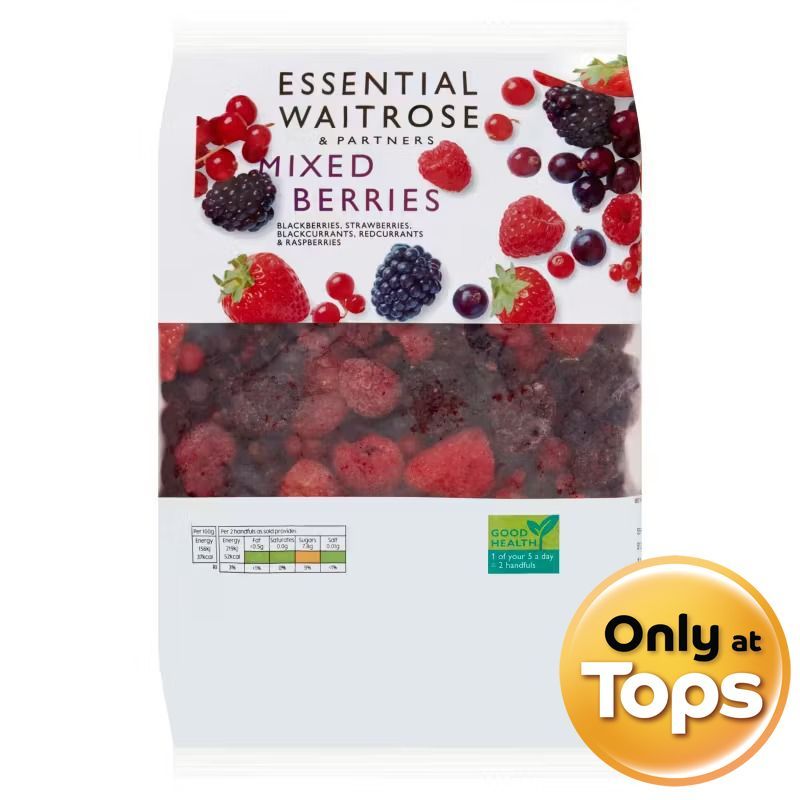 เวทโทรสเอสเซนเซี่ยลเบอร์รี่รวมแช่แข็ง 1000กรัม Waitrose Essential Berries 1000g.