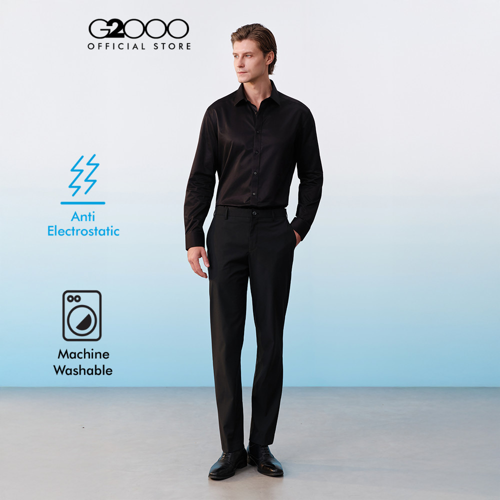G2000 กางเกงสูทสำหรับผู้ชาย ทรง Slim รุ่น 61153033 BLACK