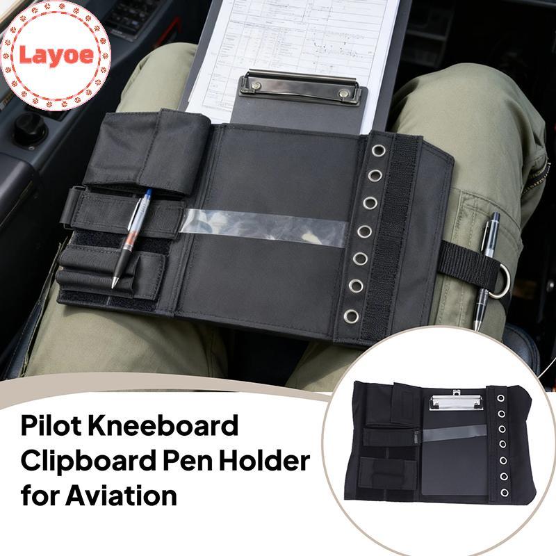 Layoe Kneeboard ผ้า Oxford พร้อมสายปรับการบินขาสายรัดบอร์ด Kneeboard ผ้า Oxford พร้อมสายปรับได้ TH