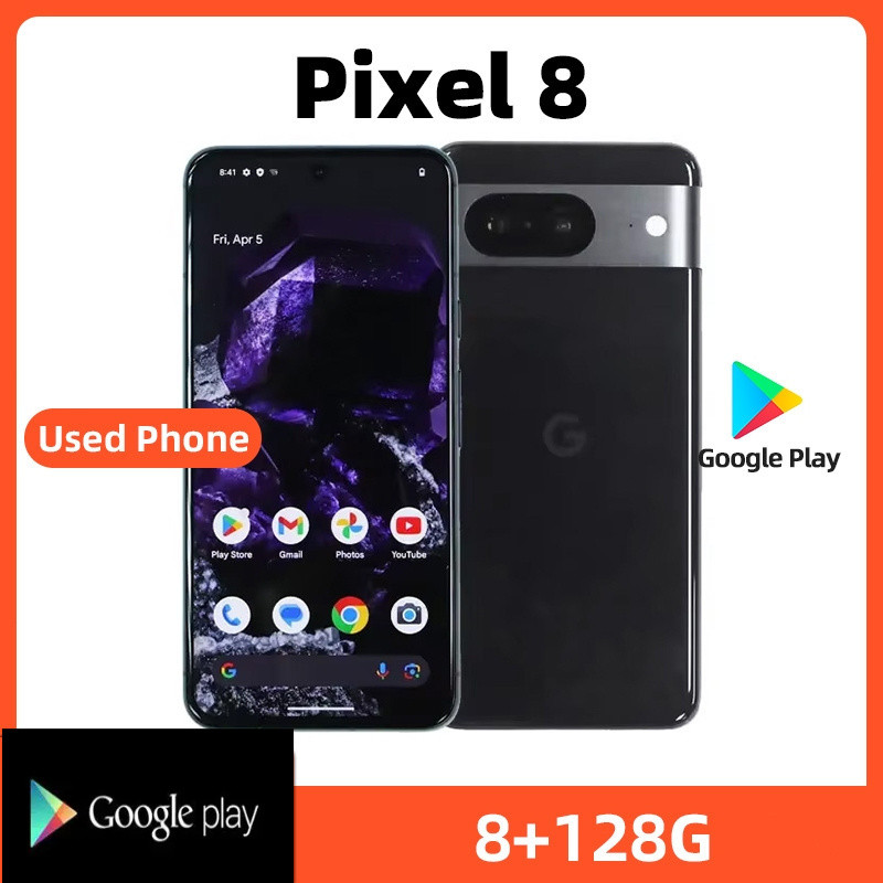 Google Pixel 8 5G 256GB ROM SmartPhone Conditioning ที่ยอดเยี่ยมจัดส่งฟรีโทรศัพท์มือสอง
