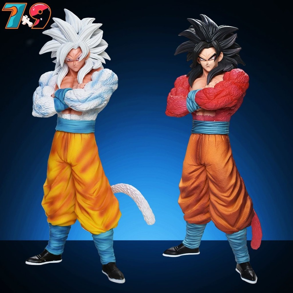 ◇【Dragon Ball Super Four Goku】ตกแต่งโมเดลทํามือความสูงประมาณ 29 ซม. ขนาดใหญ่เดสก์ท็อปตกแต่ง+เซเว่นซูเปอร์ดราก้อนบอล ตกแต่งโต๊ะ รุ่นแฮนด์เมด