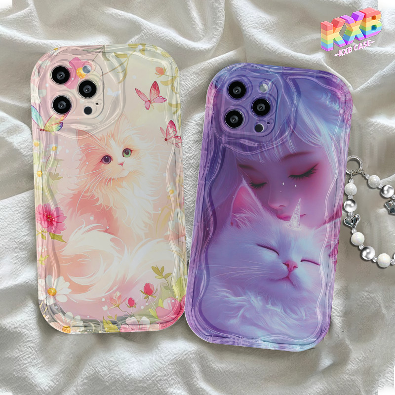 MI redmi Samsungปลอกแมวสาวสวยความอิ่มตัวสูงแฟชั่นสําหรับXiaomi 11 12 LITE A1 A2 + 14T M7 PRO POCO C5