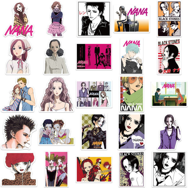 50 แผ่นสติ๊กเกอร์ NANA Yazawa Ai Comics Komatsu NANA Osaki NANA แล็ปท็อปคอมพิวเตอร์คู่มือสติ๊กเกอร์ต