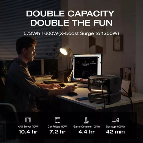 EcoFlow River 3 Max 10ms UPS 572Wh สถานีไฟฟ้าน้ําหนักเบาแบบพกพา - รับประกันท้องถิ่น 5 ปีTH99 UJYY