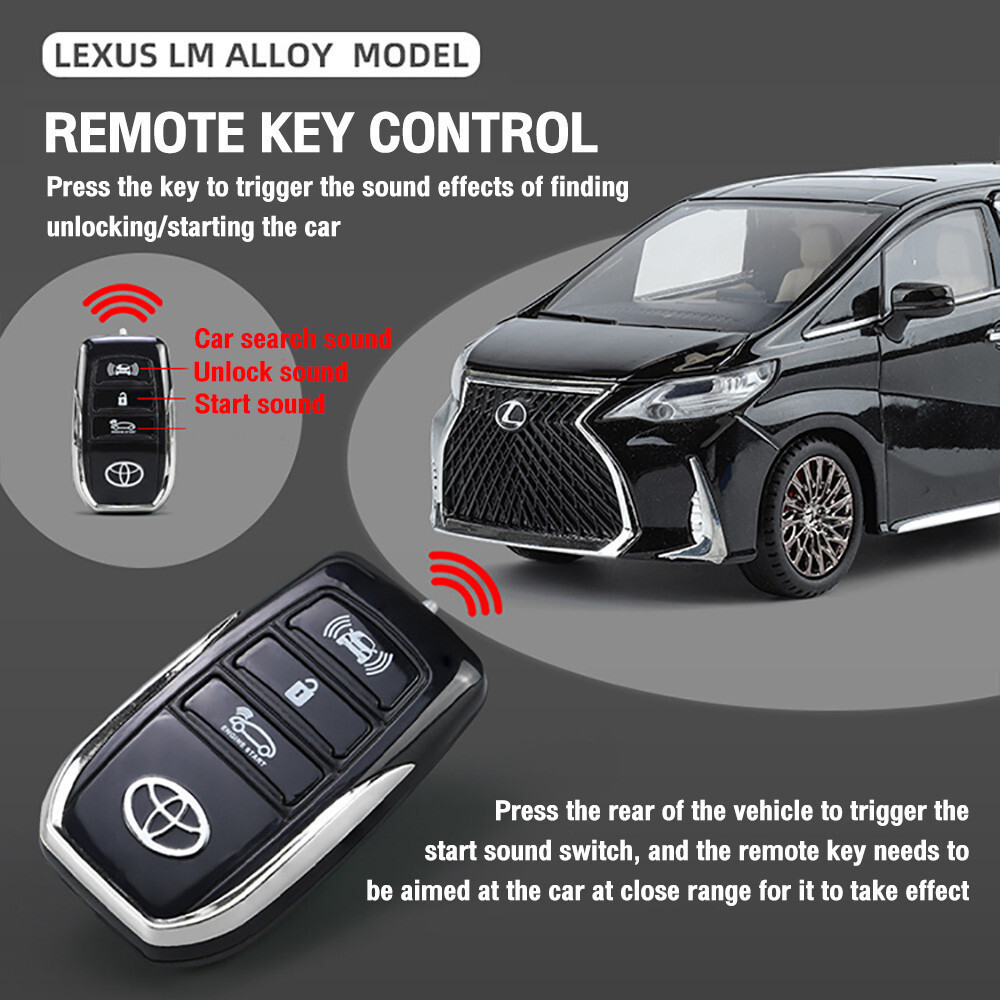 Great 1:24 Toyota Alphard MPV โลหะของเล่นรถDiecastรถสําหรับชายเด็กจําลองเสียงแสงของขวัญงานอดิเรก Col