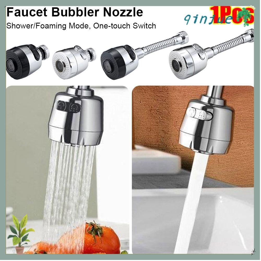 QINJUE 1 ชิ้นก๊อกน้ํา Bubbler, 360 หมุนได้ Bent ก๊อกน้ําห้องครัวหัวฉีด,หัวหมุนแตะเครื่องเติมอากาศประหยัดน้ํา
