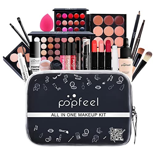 Pure Vie All-in-One Holiday Gift Makeup Set Cosmetic Essential Starter Bundle Include Eyeshadow Pale