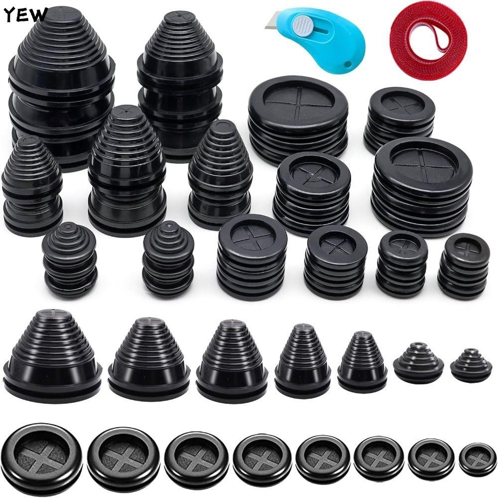 YEW ปิดยาง Grommet, ใช้งานง่ายสองด้าน Firewall Solid ปิดชุดปลั๊ก, Hot Tower รอบปลั๊กรูยางสําหรับสายไ