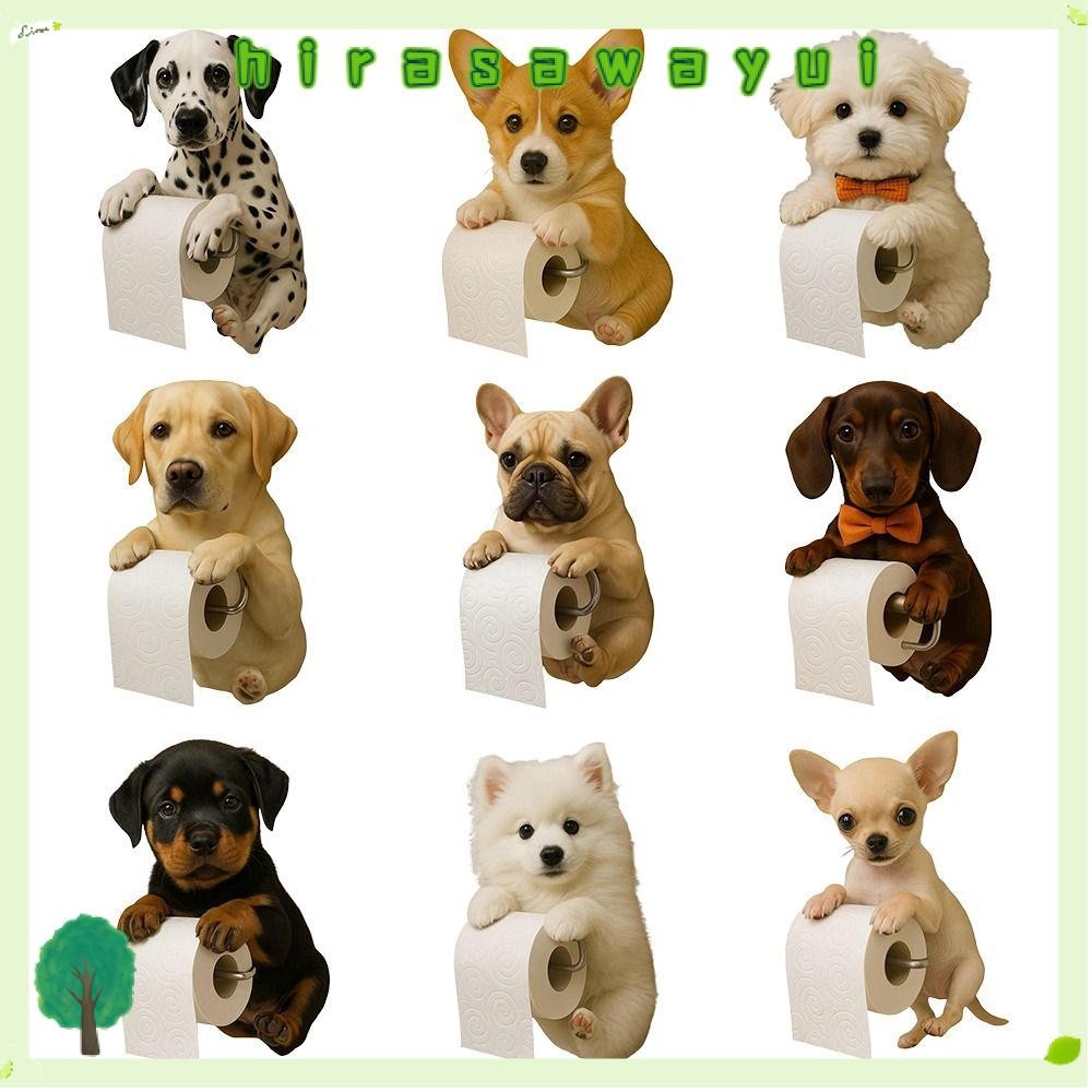 ฮิราซาเวย์ ที่ใส่กระดาษชําระสุนัข, ติดผนังเรซิ่นห้องน้ําผ้าขนหนูกระดาษตู้จัดเก็บตกแต่งฟังก์ชั่นน่ารักสัตว์ออกแบบผู้ถือม้วนห้องน้ําสํา