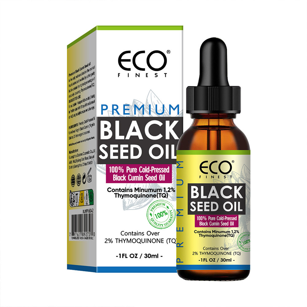 Eco Finest Black Seed Oil | 30ml, 100% Pure Cold‑Pressed Black Cumin Seed Oil, Thymoquinone‑Rich Wel