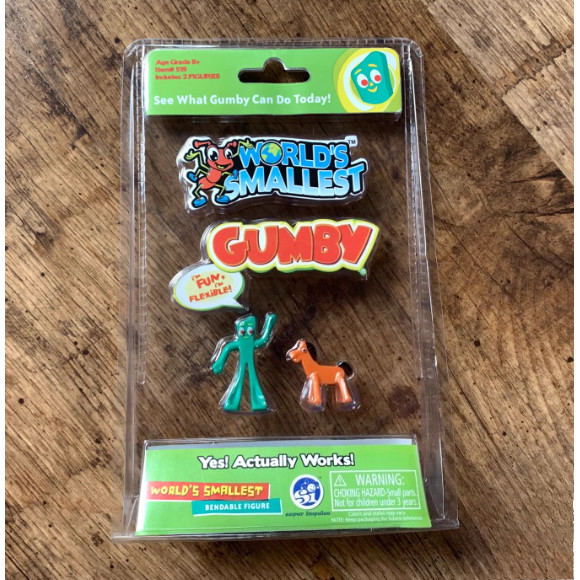 ใหม่ Miniature Gumby Pokey WORLDS SMALLEST Prema Clokey Productions 2017 NOS