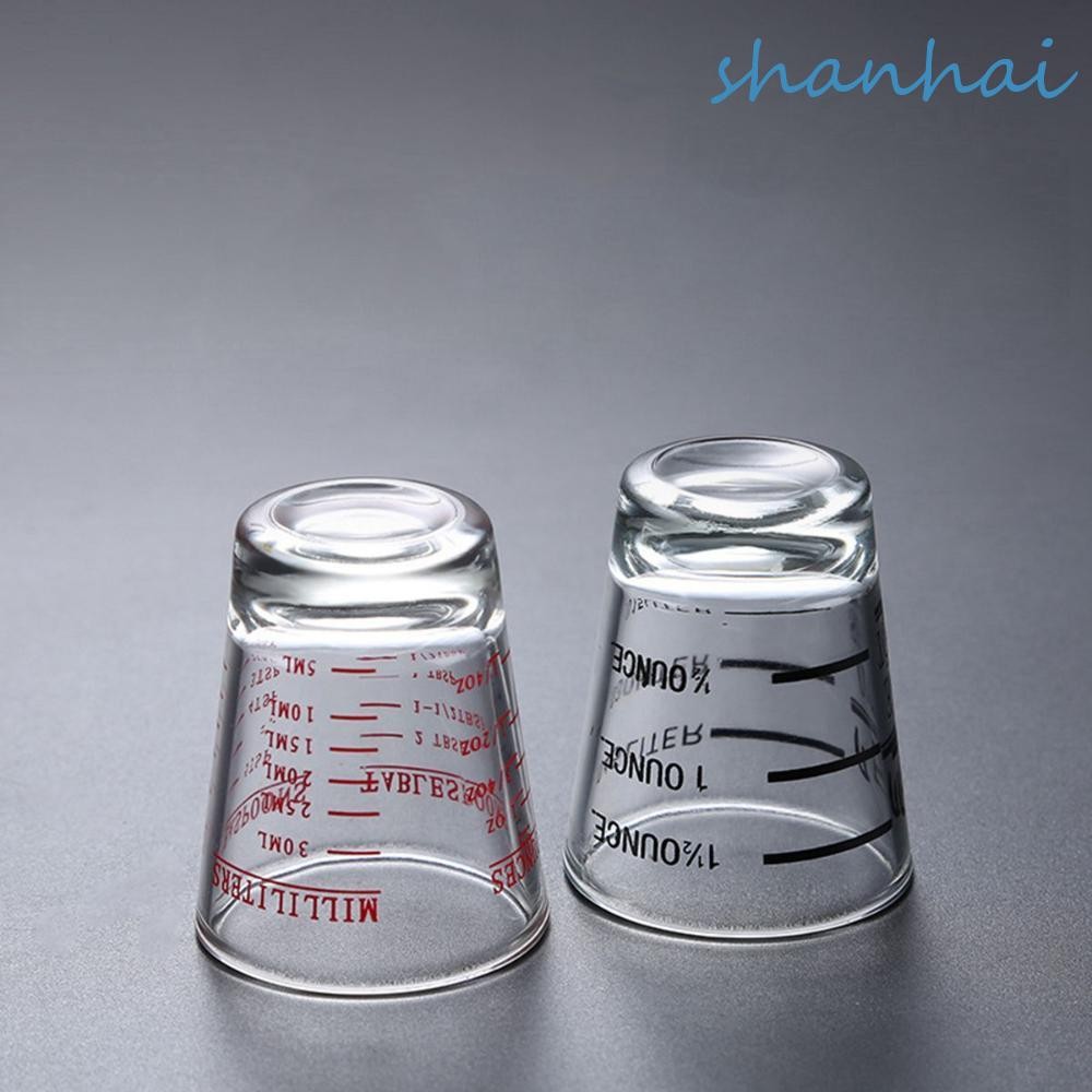 SHANHAI ถ้วยตวง 1.5oz/45ml แก้วช็อตทนความร้อนกาแฟสําหรับงานหนัก