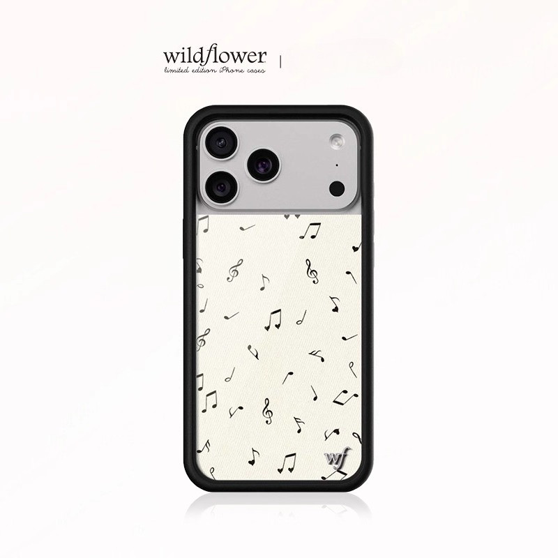แฟชั่น Wildflower Love Notes เคสโทรศัพท์สําหรับ iPhone 17 16 15 14 13 12 Pro Max 14 15 16 Plus 17Air กรอบซิลิโคนอ่อนนุ่มกันกระแทก WF ปลอกในตัว Flannel Hard PC ฝาหลัง