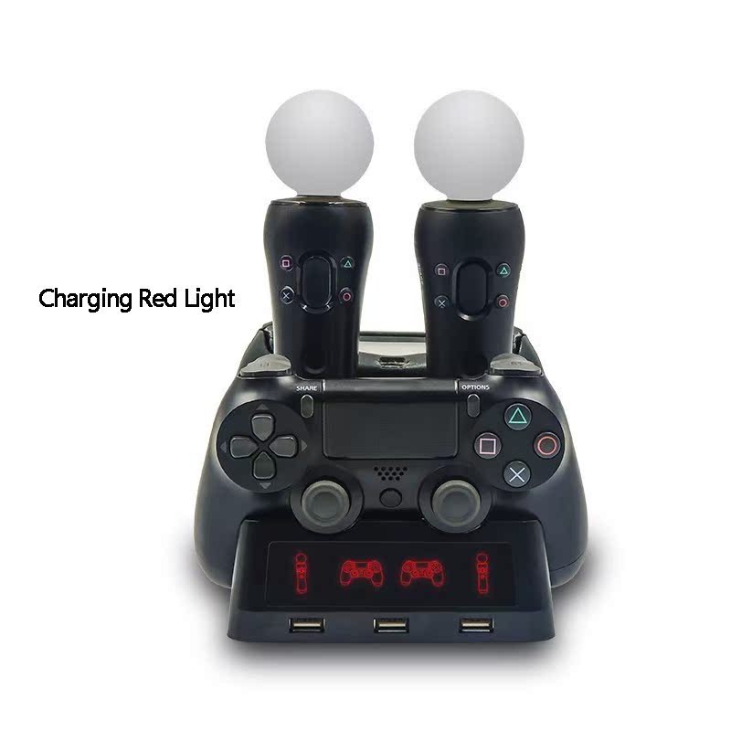 PS4 PS Move VR PSVR จอยสติ๊ก pad Charger 4 in 1 Stand Contro