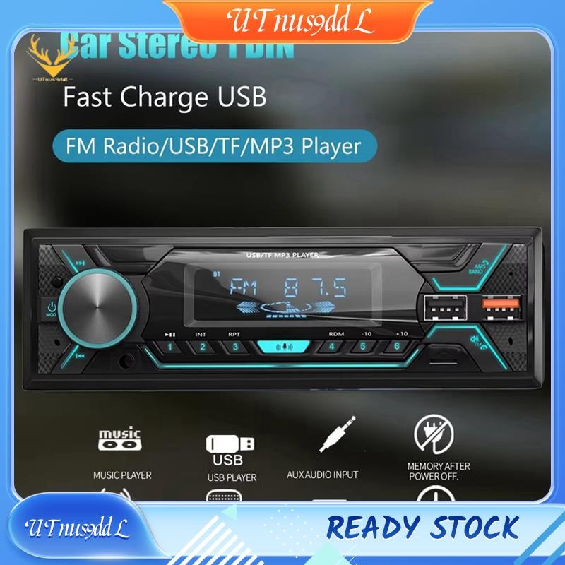[UTnus9ddL] 1 Din Car MP3 Player Car USB FM Radio Auto AUX Input USB Radio