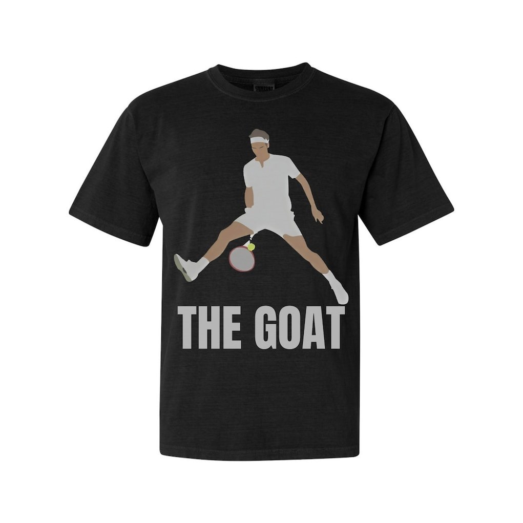 คุณภาพสูง GOAT RF Tennis Legend Roger Federer Tennis T-shirt - The Greatest Roger Federer RF รูปแบบพ