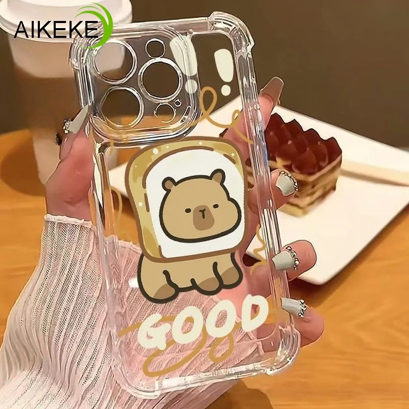 น่ารัก Capybara สี่มุมเคสโทรศัพท์สําหรับ OPPO A6 A5 A5X Pro A5S A5i A3 Pro A3X A3i A3S A16 A16K A16S