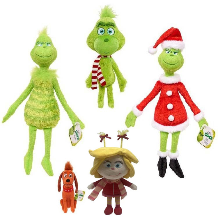 การถ่ายเทความร้อนคริสต์มาส grinch ของเล่นตุ๊กตามอนสเตอร์สีเขียว Greench เด็กการ์ตูนตุ๊กตาตุ๊กตา 1020