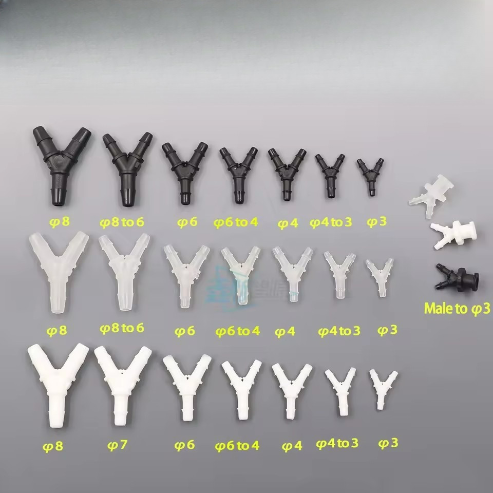 Y/ต่อตรง รูปร่าง 3-Way Ink Tube Connector