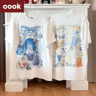 [งานเกรดพรีเมียม งานเกรด A] disney เสื้อยึด ผ้าเทคโนโลยี Sorona จากอเมริกา พิมพ์ลาย cinderella เสื้อยืด oversize เหมาะ