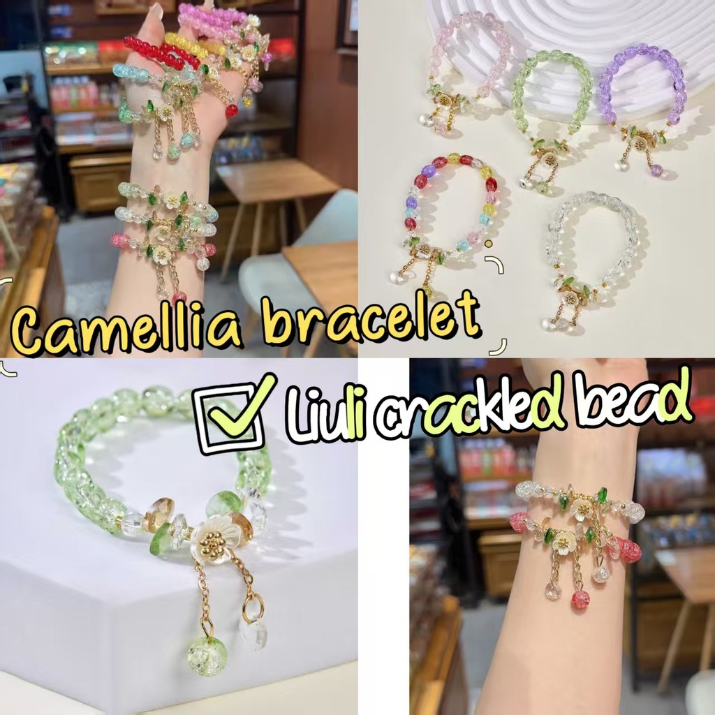 สร้อยข้อมือลูกปัดการ์ตูน แบบ DIY กะทัดรอน พร้อมคริสตัลและลูกปัดแก้ว