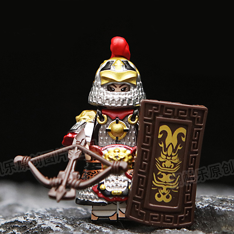 lego ตัวต่อเลโก้ เหมาะสําหรับ Lego Song Dynasty Long Gun Armor Cavalry General Leader ทหารโบราณ Samu