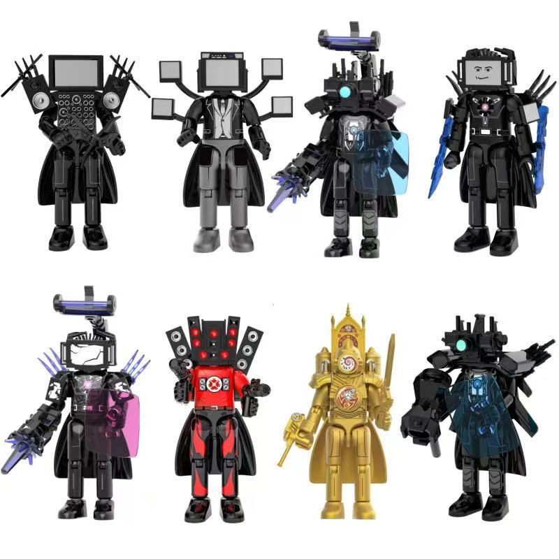 Skibidi Toilet Action Figure Titan TV Man Titan Speakerman Titan Cameraman Big TV Man War-damaged Ti