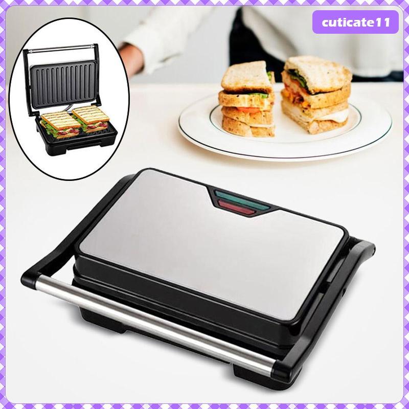 [Cuticate1] Electric Panini Press Compact Sandwich Press สําหรับ Burgers Snacks Sandwiches