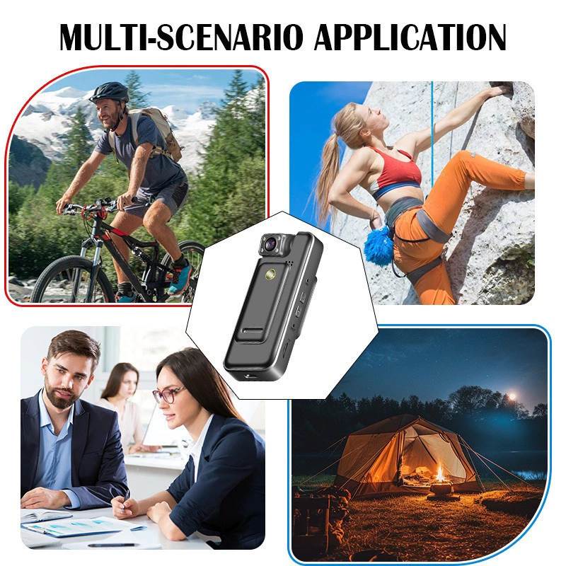 4K Full HD WIFI Mini Sport Camera เครื่องบันทึกวิดีโอดิจิตอล 180°กล้องตัว DV การมองเห็นได้ในเวลากลางคืนของหนูสําหรับมอเตอร์ตํารวจ thumbnail 6