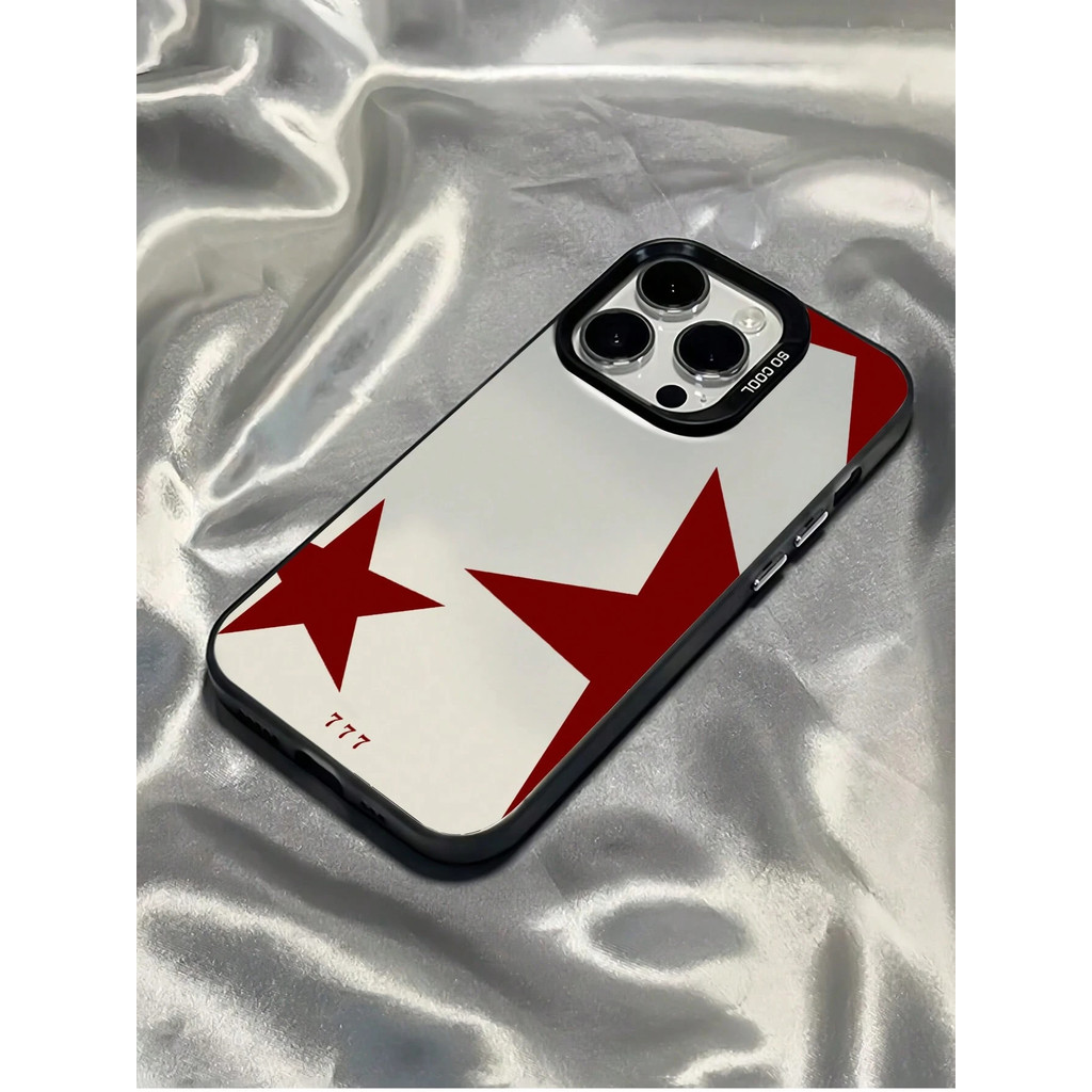 MERAH Infinix Case Classic Red Motif Glass Design พร้อมตัวเลข 777 สําหรับ INFINIX SMART 5 6 7 8 infi