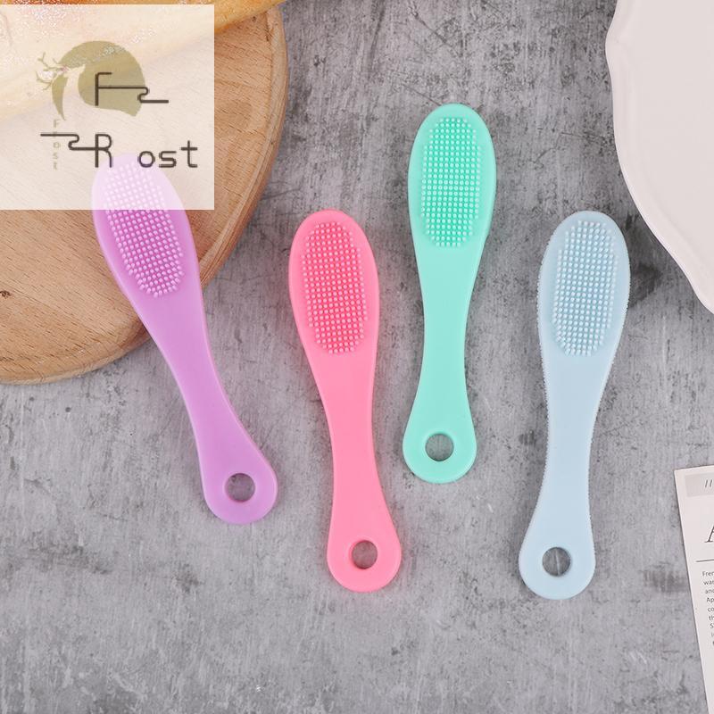 Hth แปรงจมูกซิลิโคนทําความสะอาดรูขุมขนบนใบหน้าแบบพกพาสิวหัวดําแปรงนวดสองด้านเครื่องมือทําความสะอาดคว