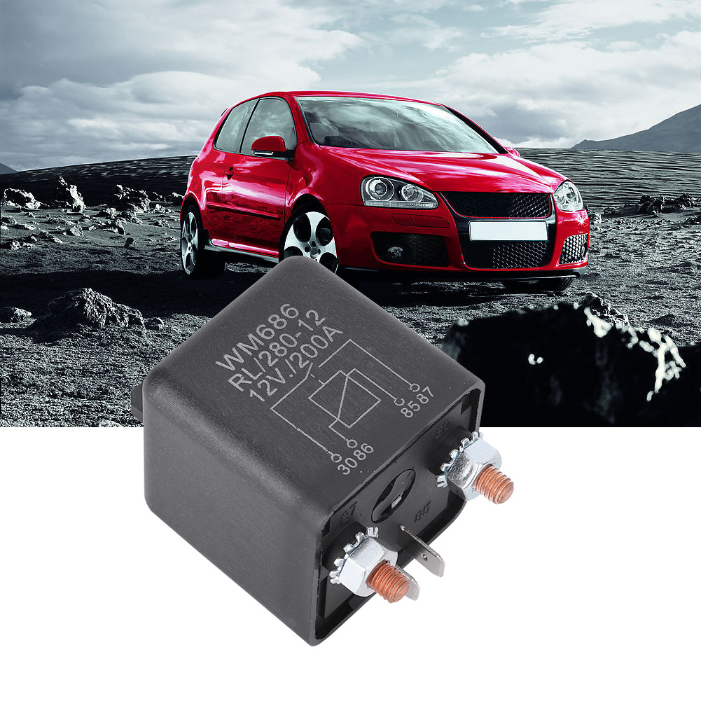 WM686 รีเลย์สตาร์ทรถ 12V 4-Pin เปิด/ปิด Heavy Duty RL180 200A