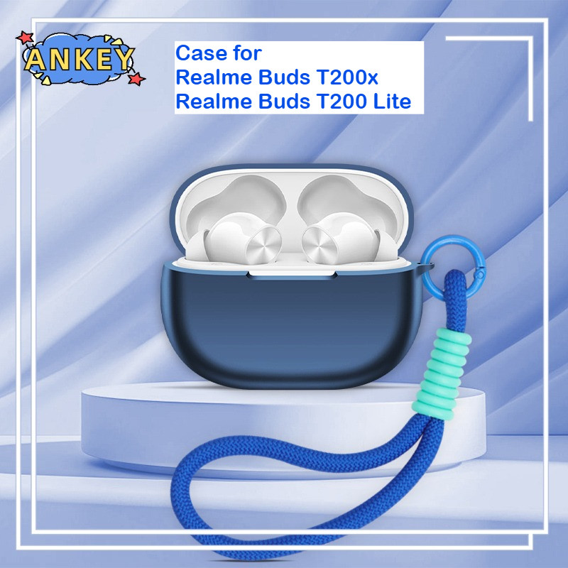 Compatible with Realme Buds T200x Bluetooth Earphones Silicone Protective Case, Realme Buds T200 Lit