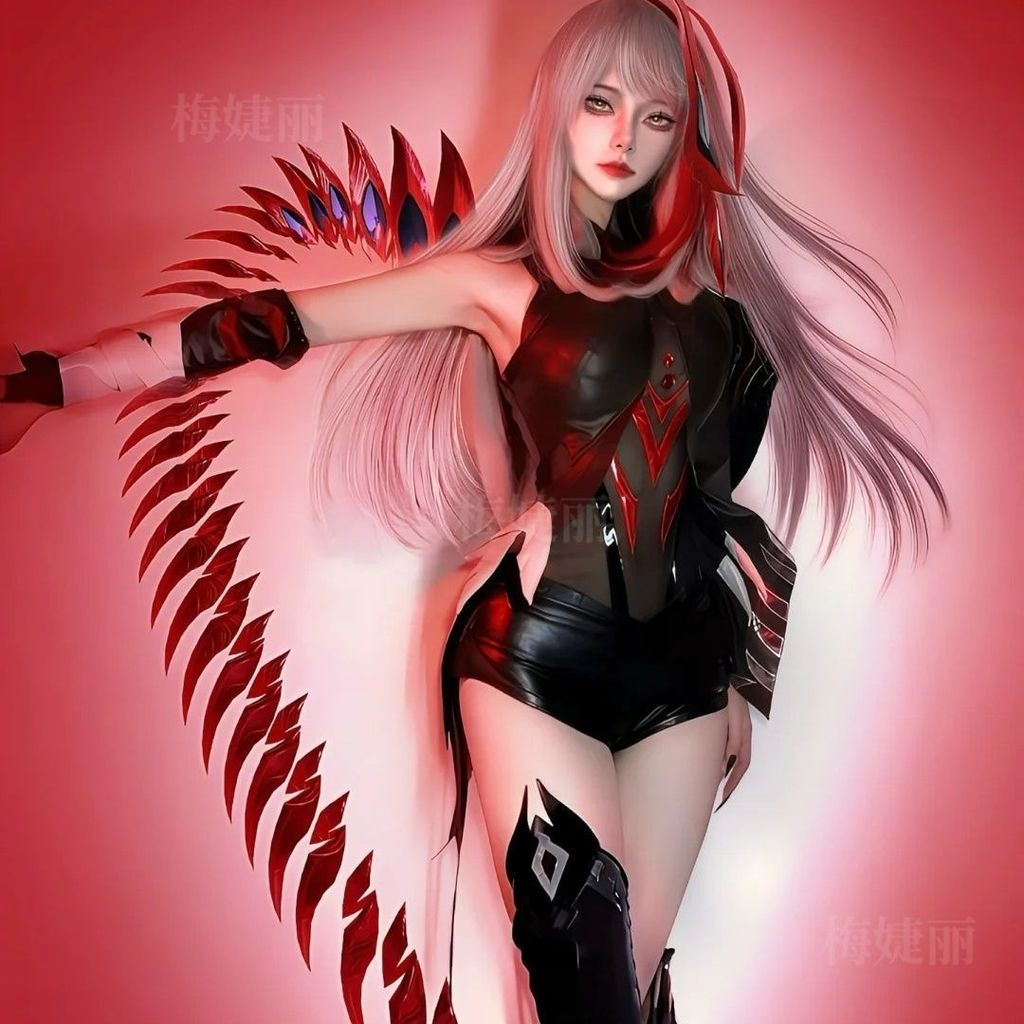 [จัดส่งรวดเร็ว] King Glory Cosplay เสื้อผ้า New Hero Shadow สไตล์ Dark Feather Dongjun Shadow เครื่อ