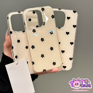 เคส Oppo A16 A5i A60 A7 A5s A3Pro A3X A18 A54 A38 A58 A17 A3s A12 A3 A15 A11 A55 A52 ปก พิมพ์โบว์ลายจุดรูปหัวใจเรียบง่าย