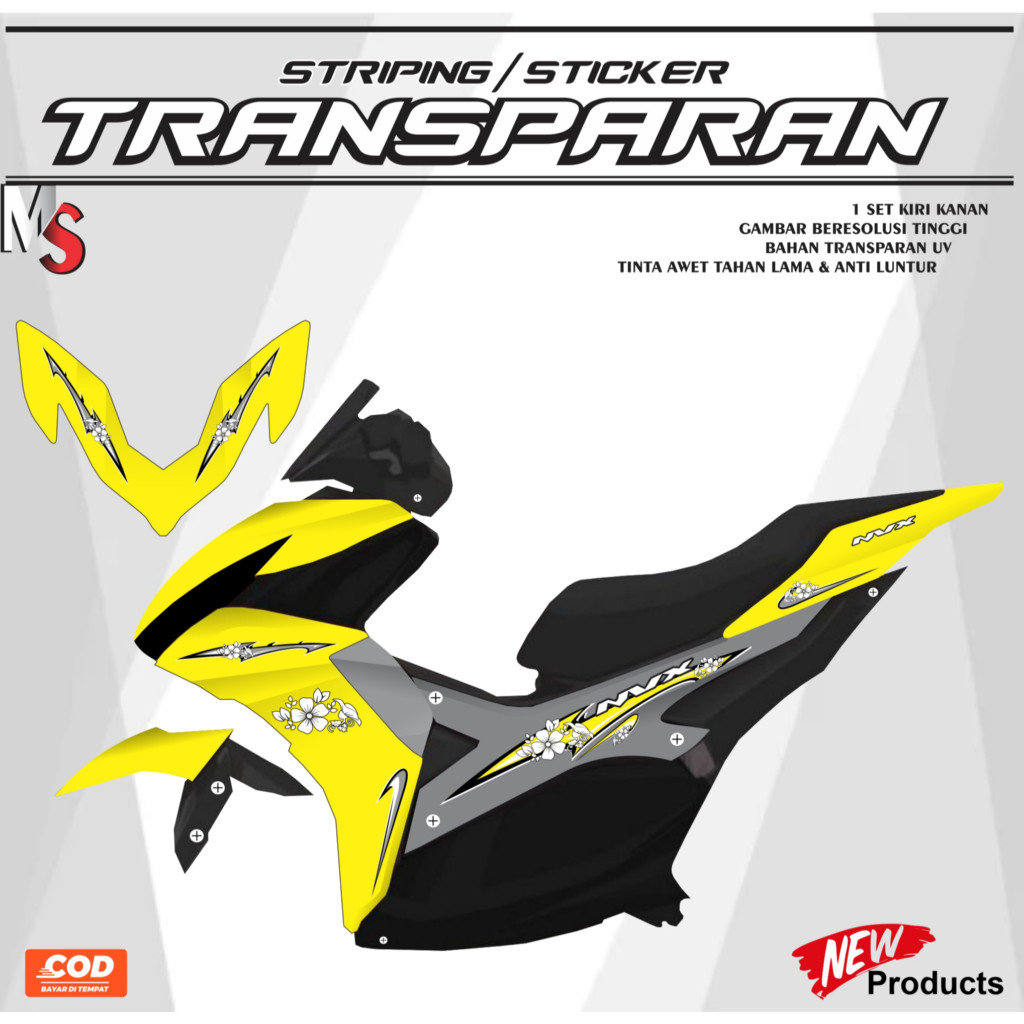 สติ๊กเกอร์ / สติ๊กเกอร์ AEROX แถบ TRANSPANTS ใหม่ MS BUNGA LIMITED EDITION 001