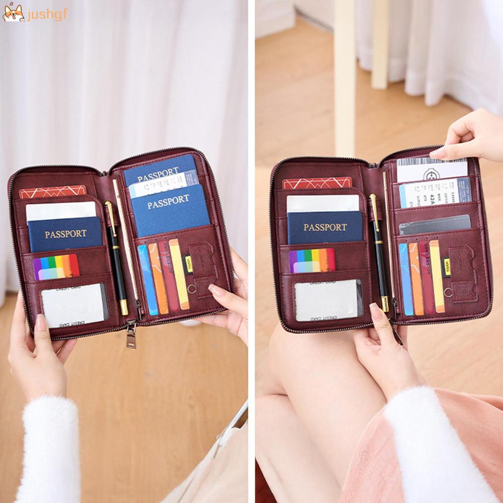 ที่ใส่กระเป๋าสตางค์หนังสือเดินทางสําหรับครอบครัวแบบพกพาและกันน้ํากระเป๋าเดินทางหนังสือเดินทางสําหรับ