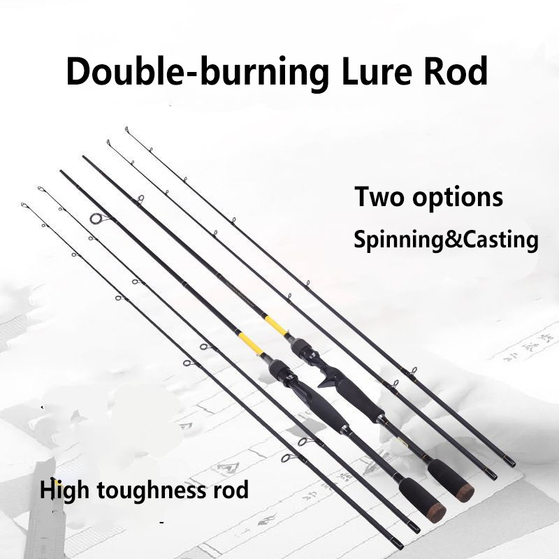Mavllos H-BAST M/MH Spinning Rod 2.1M/2.4M ความยาว 2 ส่วน Carbon Ultra-light Fishing Rod Light Stream Bfs Casting Lure Rod