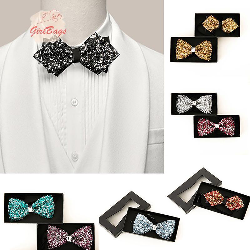[Setad] เลื่อม Bow Tie สำหรับชาย Rhinestone พร้อมใช้งาน เสริมความสง่างามในงานแต่งงานและProm