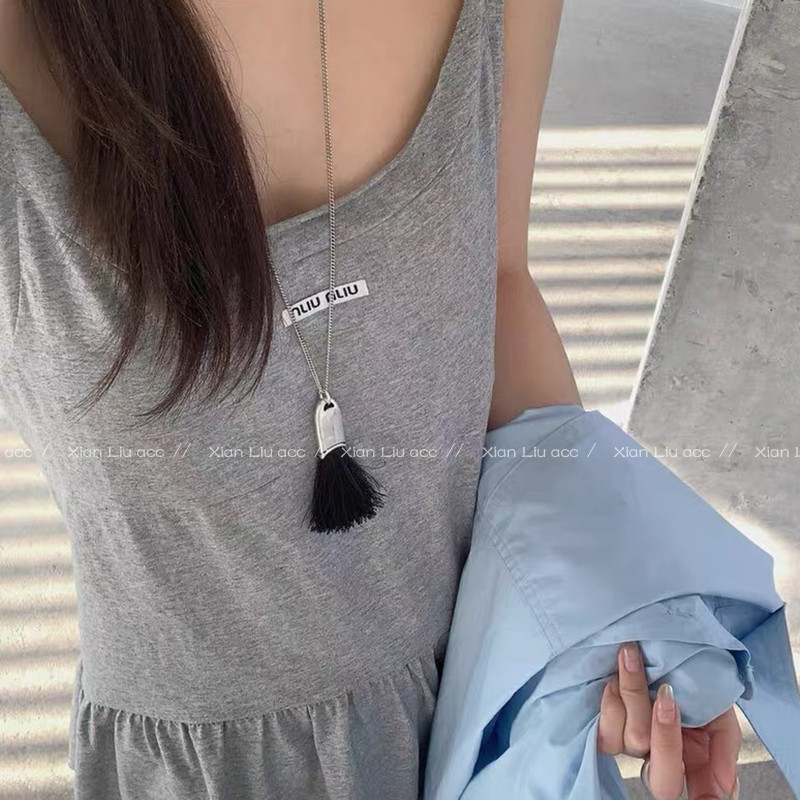 สร้อยคอม่านพู่สำหรับผู้หญิง แบบHalterm กันหนาว ยาว สไตล์ใหม่ S1UM