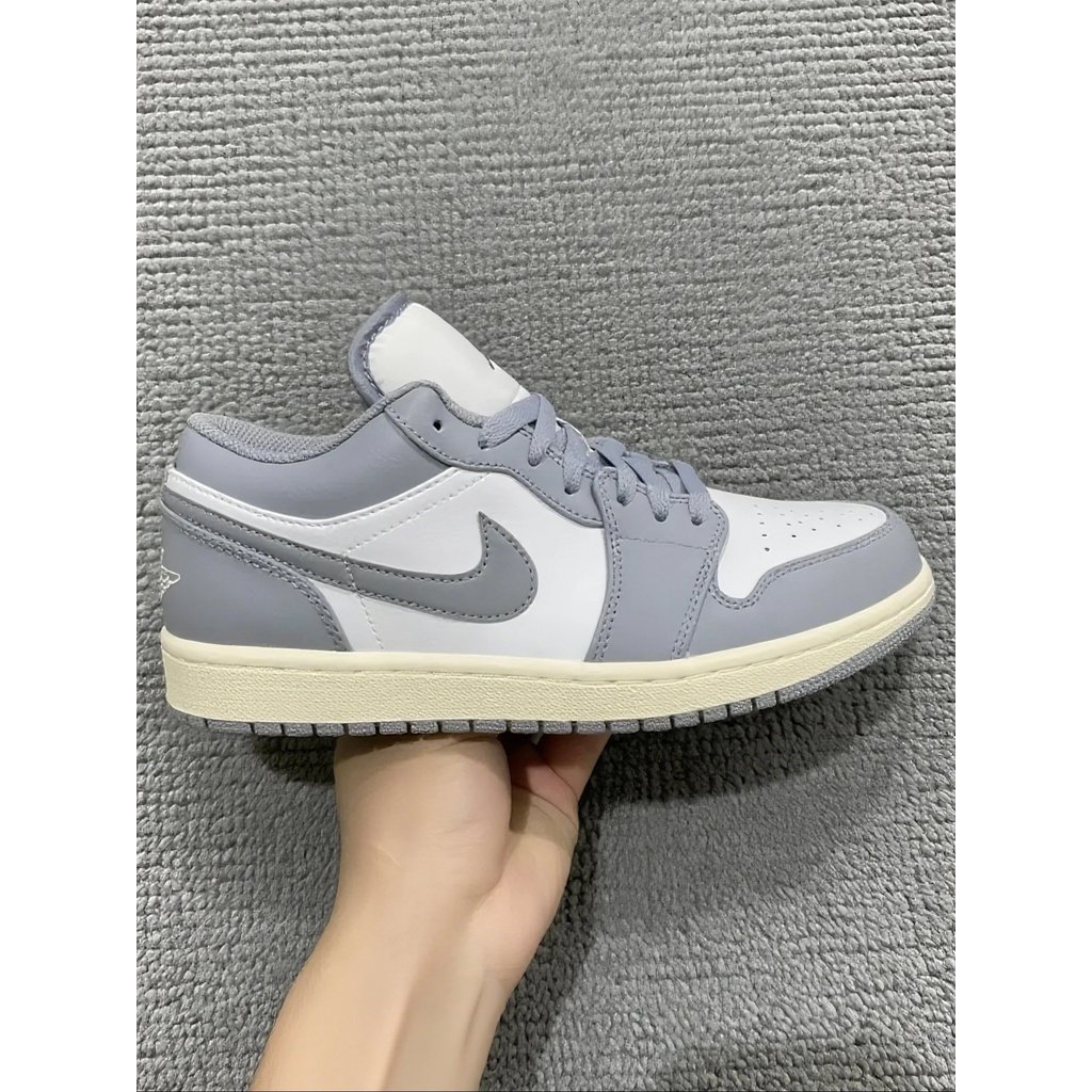 Nike/Nike [Pure Original Version Full First Layer] 1 stealth และสีขาว 1 Low-Cut Joey Low-Cut DT Vers