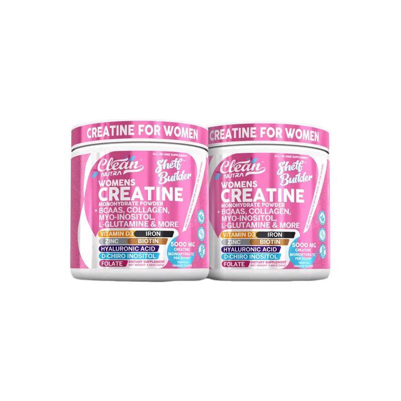 พาวเดอร์สร้างสรรค์ไนน์ (Creatine) และสารอาหารเสริมสำหรับผู้หญิง | ผสม BCAA, เมโอ-อินโซลิทอล, คอลลาเจ