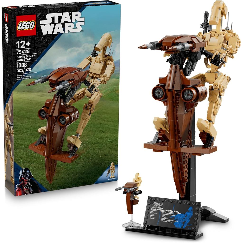 LEGO Star Wars: The Phantom Menace Battle Droid with STAP - Building & Learning Toy for Boys & Girls