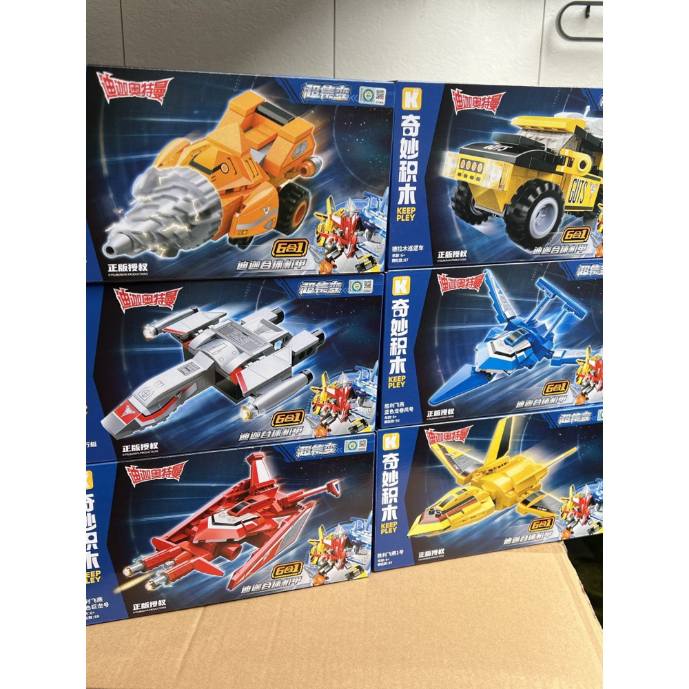 Wonderful 75275 Diga Ultraman Mecha 6 in 1 Flying Swallow Fighter Fit Assembly ชาย DIY Building Bloc