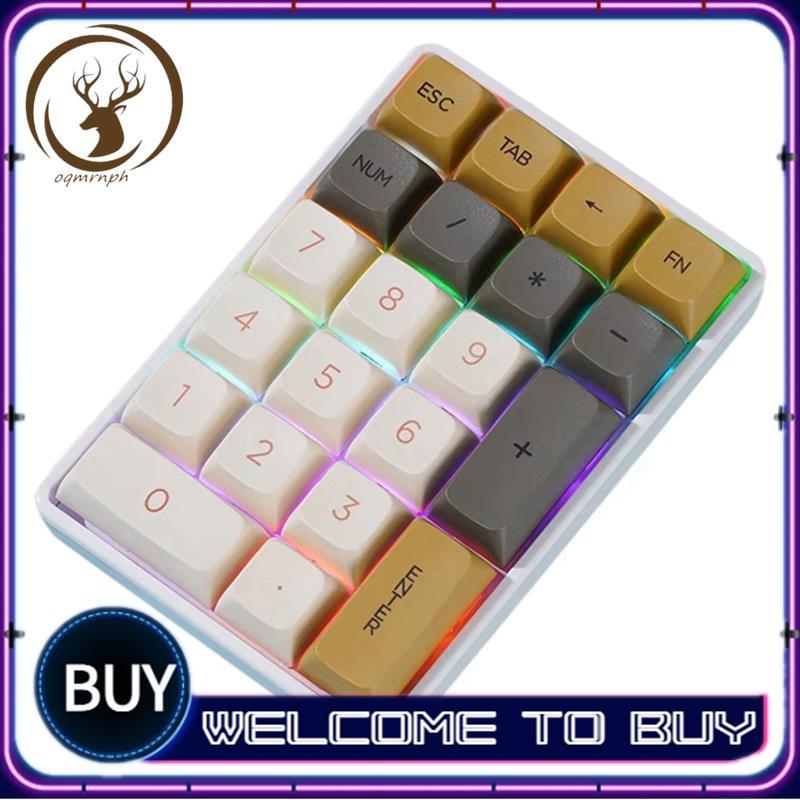 21Keys Mini Keyboard 2.4G ไร้สายจํานวน Pad แป้นพิมพ์ตัวเลขแบบกลไกสําหรับบัญชี Numpad Gaming Programm