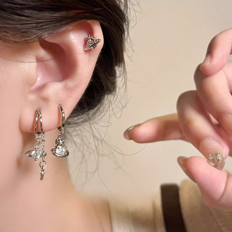 ต่างหู Cristal เพชรสวารอฟสกี้ ออกแบบเหมือนดาวเสาร์ รูปที่ 6