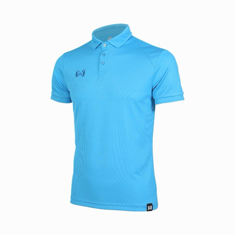เสื้อโปโล Warix ขนาด 34 สีฟ้าและเหลือง มีบริการปัก.logo