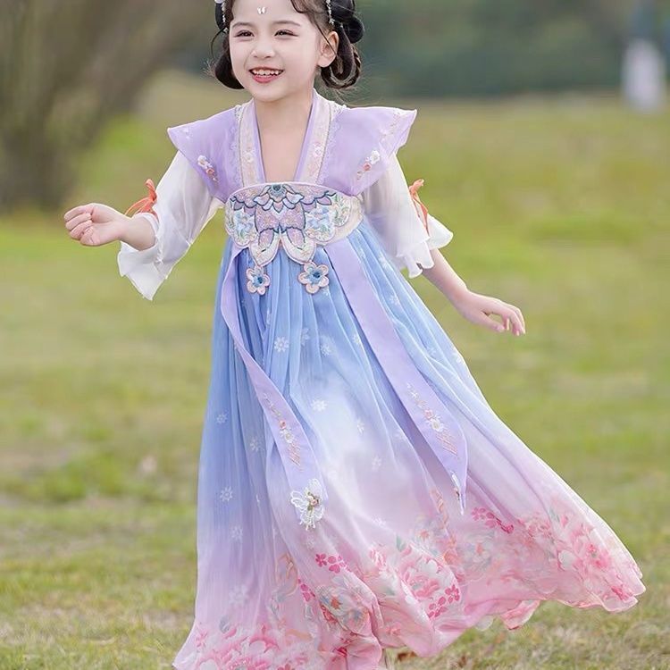 ชุดเครื่องแต่งกายเจ้าหญิง Zixia Hanfu สำหรับเด็กผู้หญิง รหัส 51017