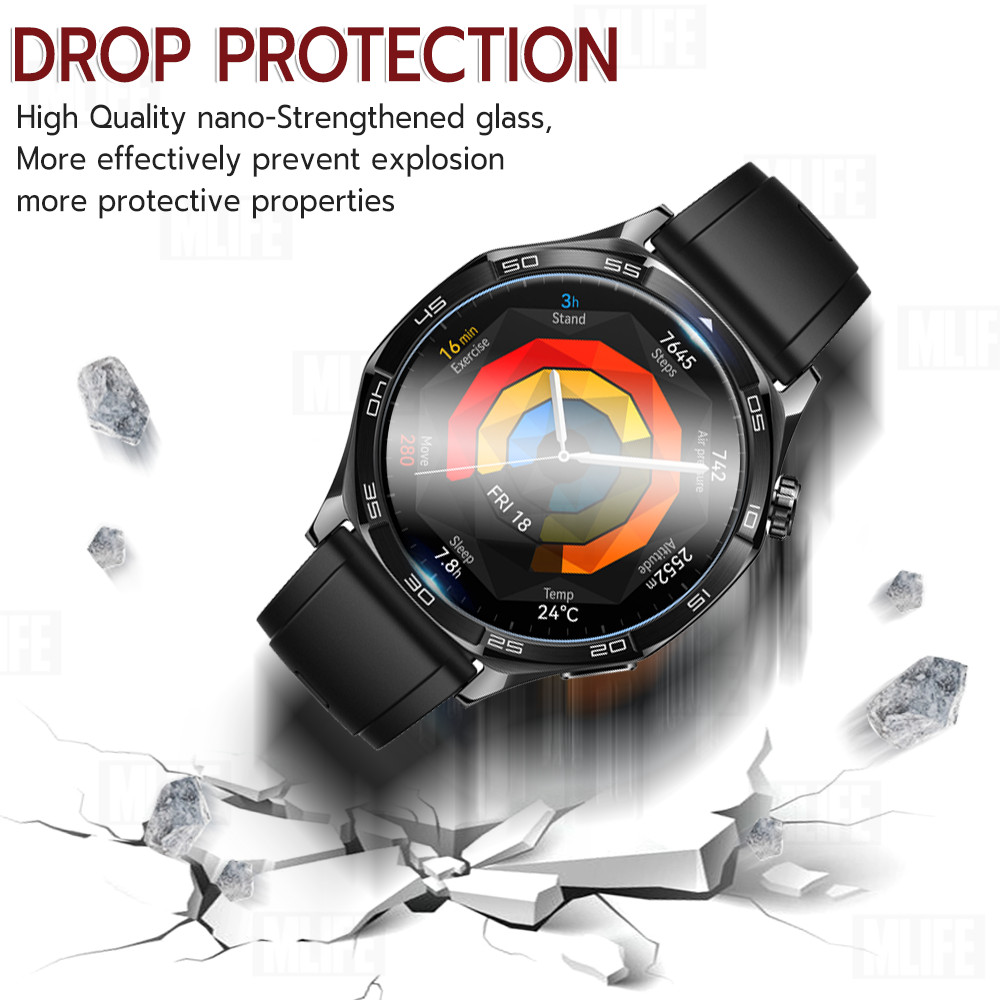 MLIFE – กระจกเต็มจอ สำหรับ Huawei Watch GT5 46mm ฟิล์มกันรอย กระจกนิรภัย กันกระแทก 2.5D แบบสุญญากาศ – Tempered Glass ราคา ถูกที่สุด ดีลบีเคเค แกลเลอรีภาพที่ 5